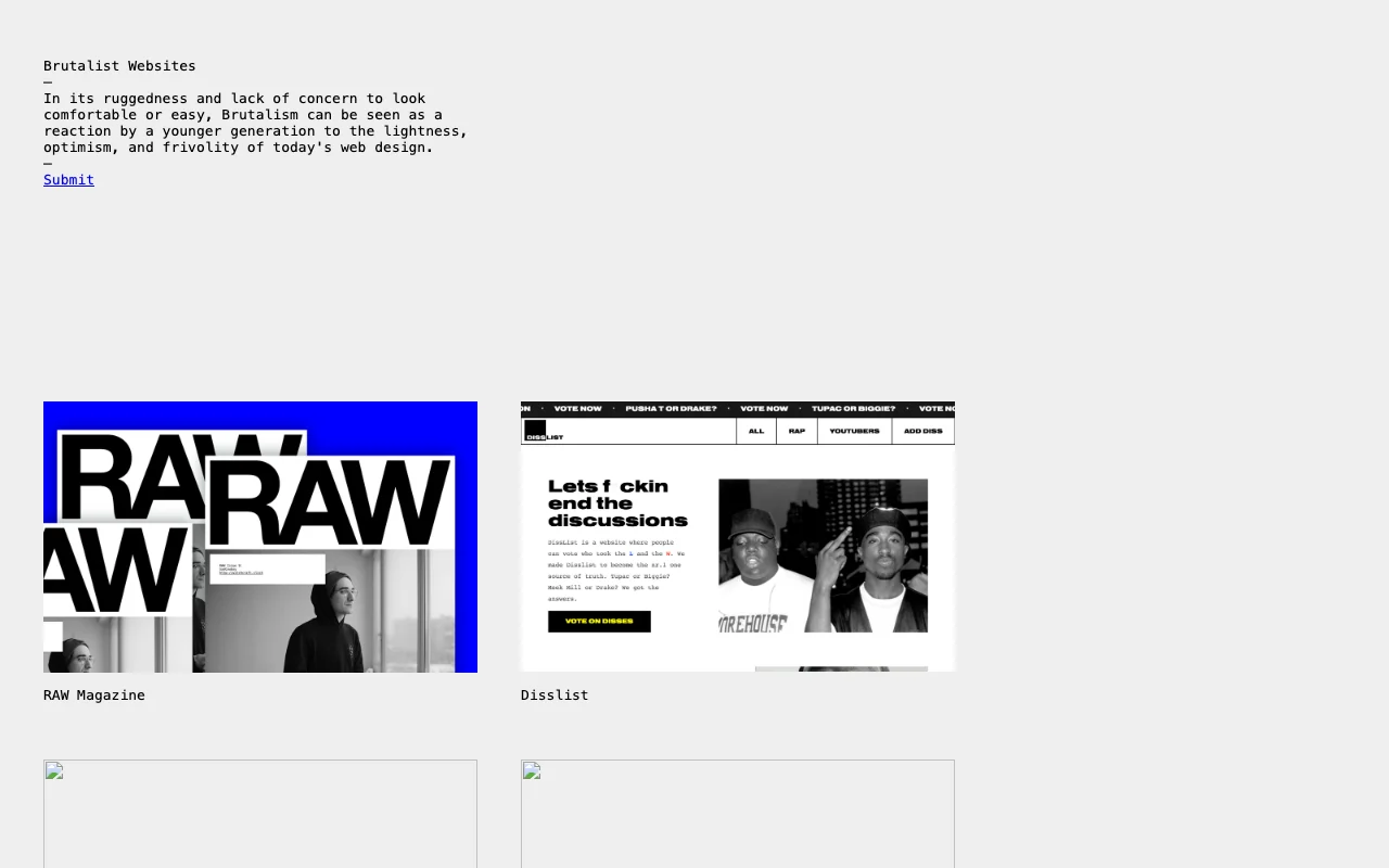 Brutalist Websites