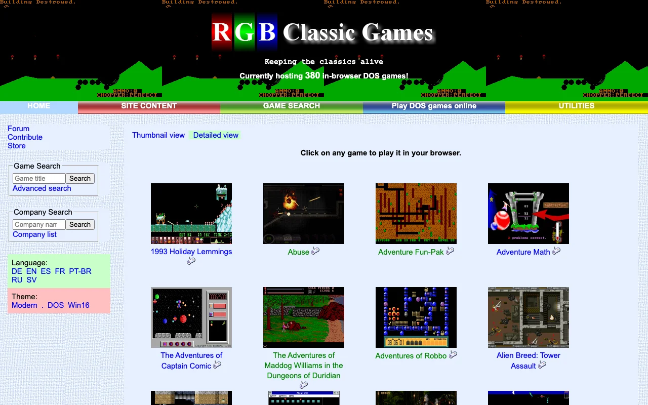 Classic DOS Games