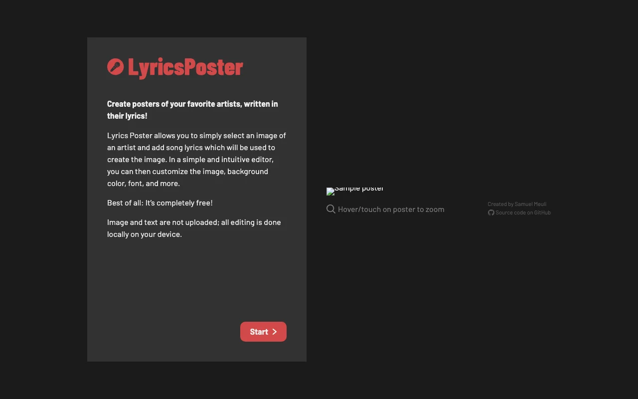 Lyrics Poster
