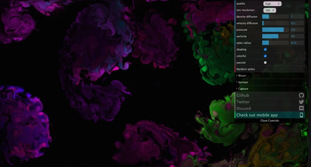 WebGL Fluid Simulation